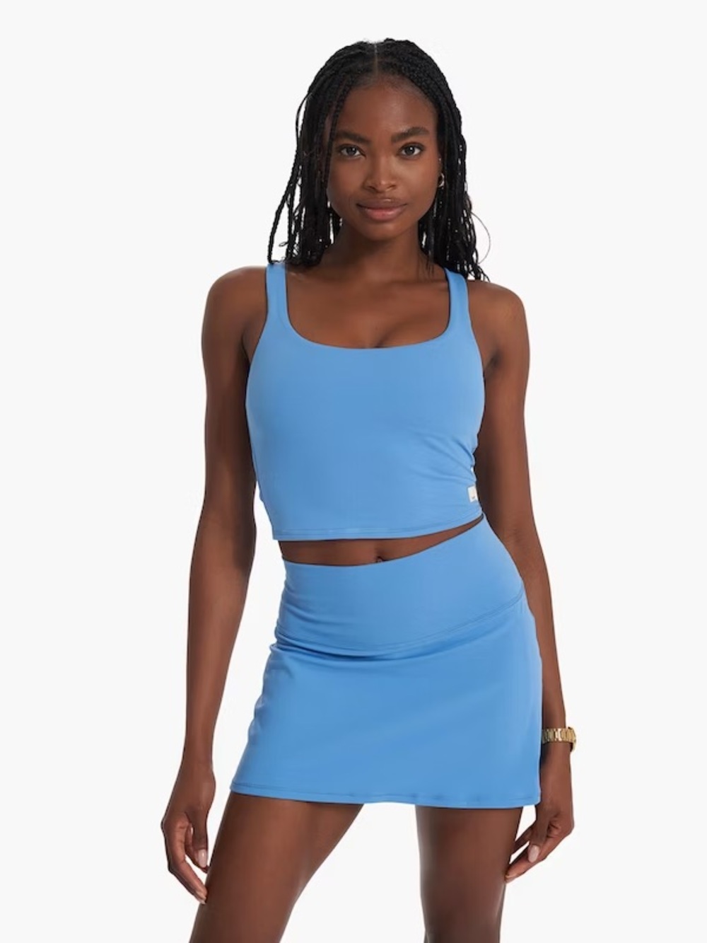 Vuori Sky Blue Scoop Neck Tank Top